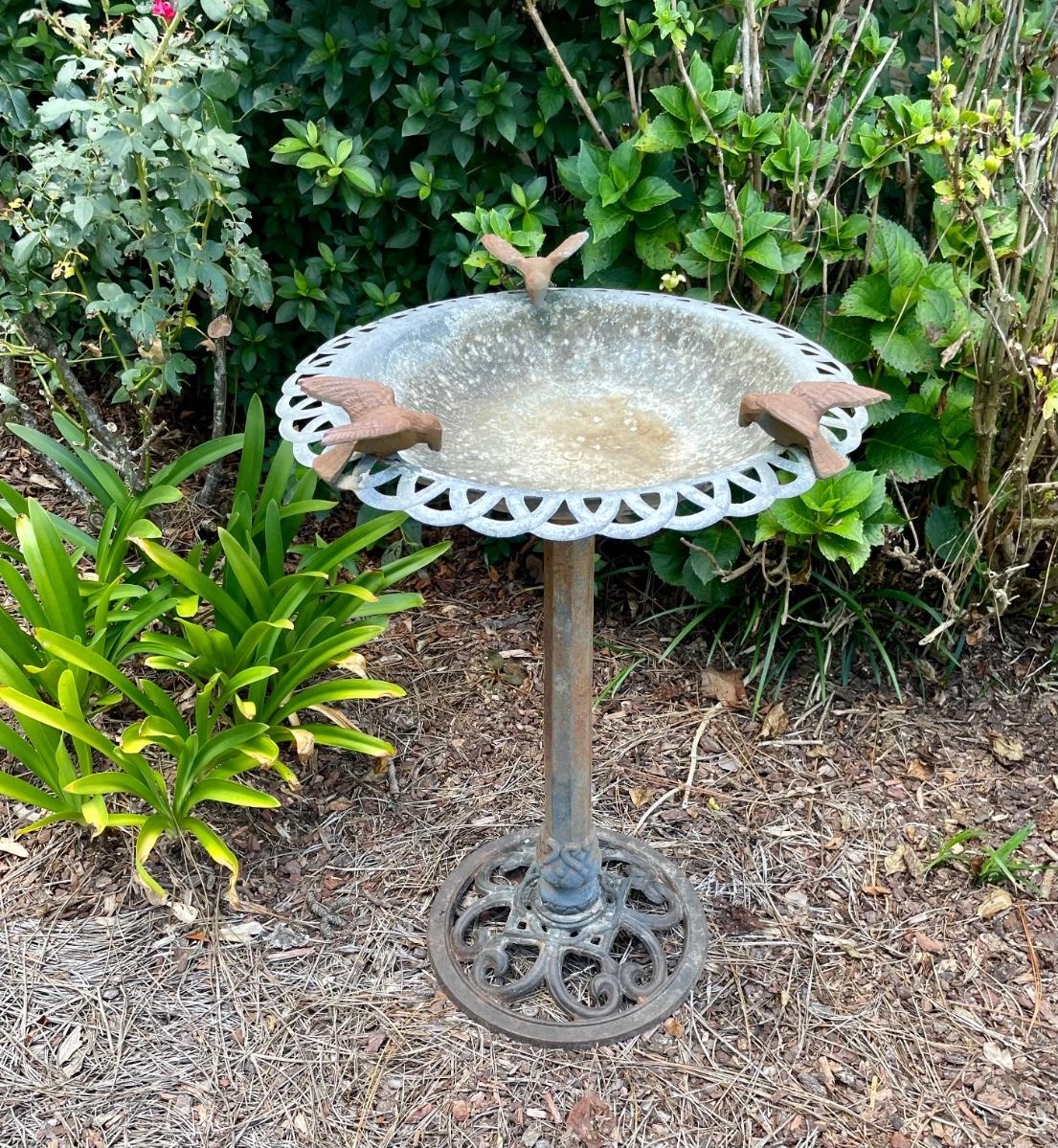Metal Bird Bath
