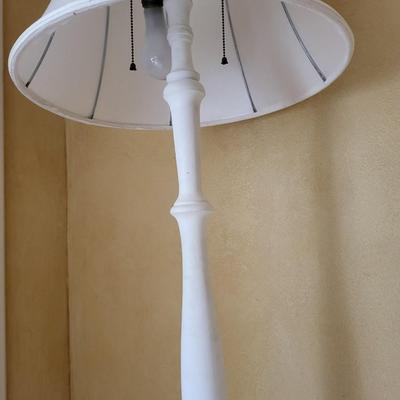White Wood Floor Lamp