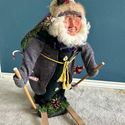 Signed Al Kidwell Skier Santa - Crash Kringle