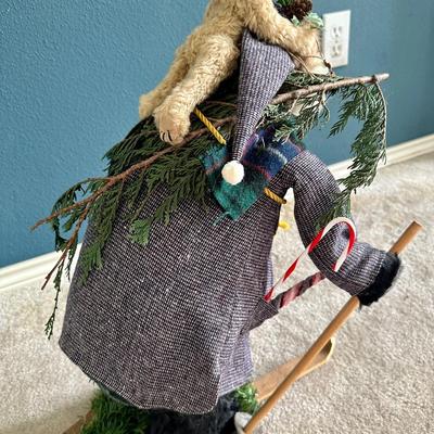 Signed Al Kidwell Skier Santa - Crash Kringle