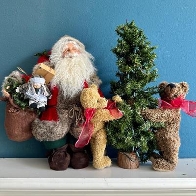 Teddy Bear Christmas Santa