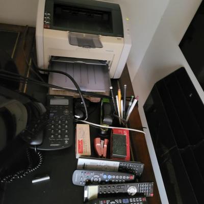 Wood Office Desk with Computer