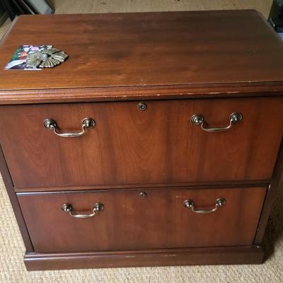 Wood 2 Drawer File Cabinet