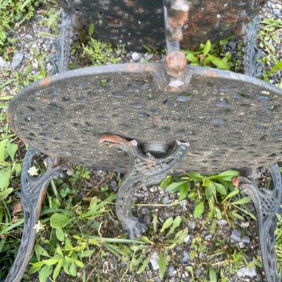 1097 Cast Iron Three Tier  Table