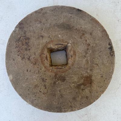 Grinding Stone & Wagon Wheel