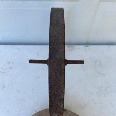 Grinding Stone & Wagon Wheel