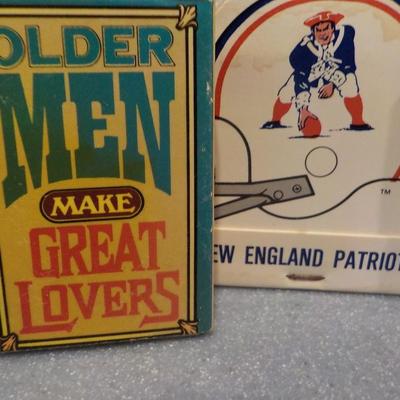 This is for over 18 y.o.'s....Collectable salt & pepper plus vintage matches/ est $10 to ???.