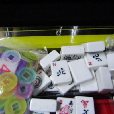 Mahjong Tile and Rack Set in Hard Case