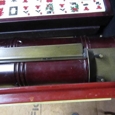 Bombay Mahjongg Game and Piece Set in Rosewood Finish Box