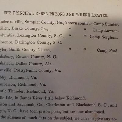 Real 1866 Civil War Book & Hat (repro) " Life and Death in Rebel Prisons". / est. $50 to $200.