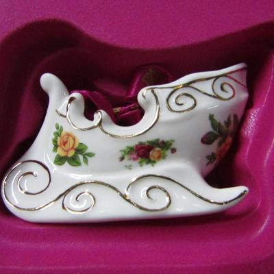 Royal Albert 'Old Country Roses' Seasonal Ceramic Sleigh in Box