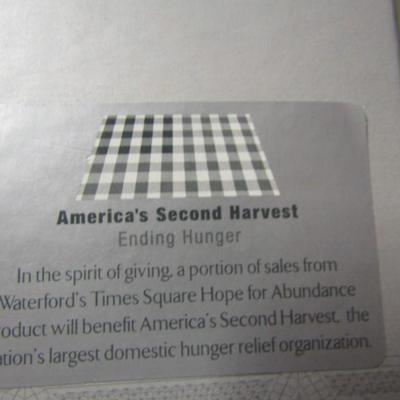 Waterford Crystal Times Square Collection America's Second Harvest Fighting Hunger Tree Ornament in Box