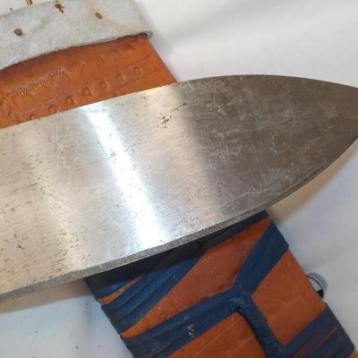 Machete and scabbard Brazil " Aguila Corneta ". 25in. est. $30 to $80.
