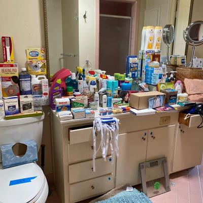 Bathroom Items, Toiletries And Cleaning Supplies