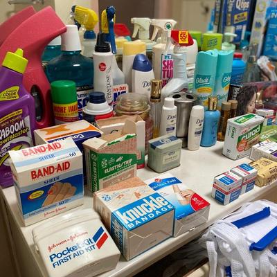 Bathroom Items, Toiletries And Cleaning Supplies