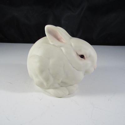 Vintage White Bisque Cybis Mr. Snowball Rabbit Statuette