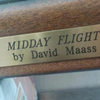 Super Print Of wild ducks "Midday Flight" by David Maass w/ stamps. est. $40 to $100.