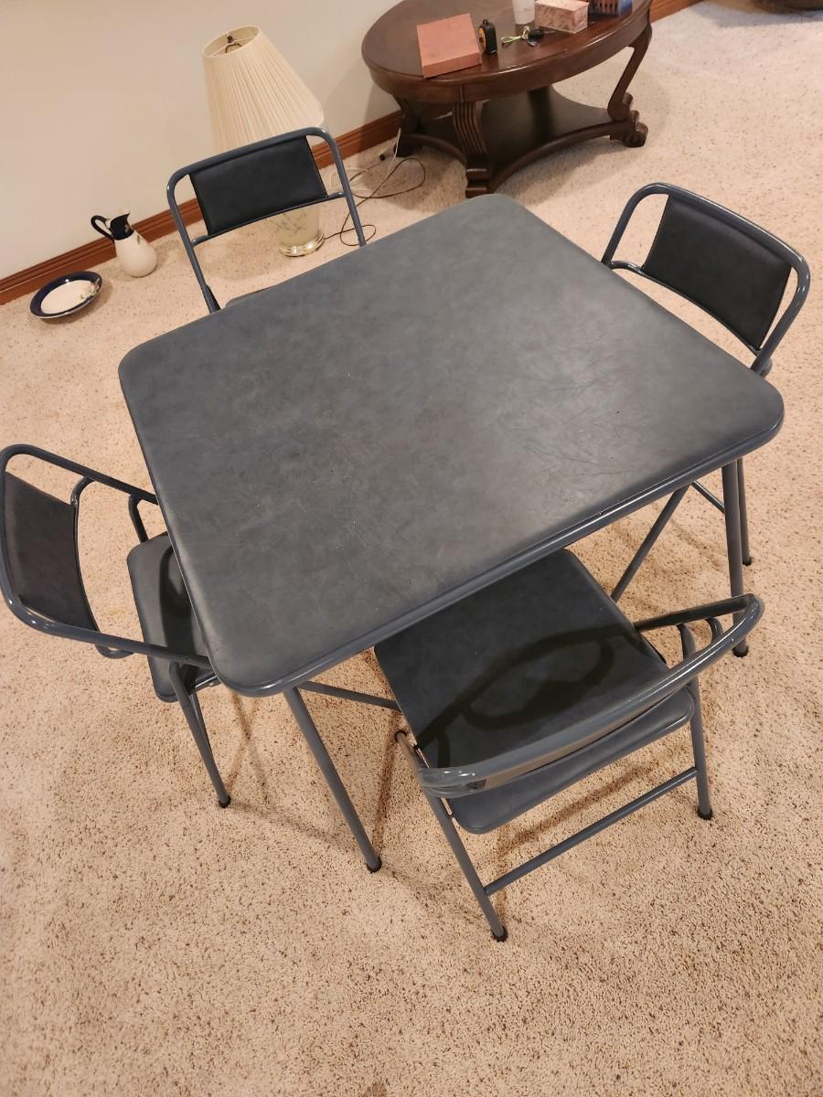 Card table and chairs