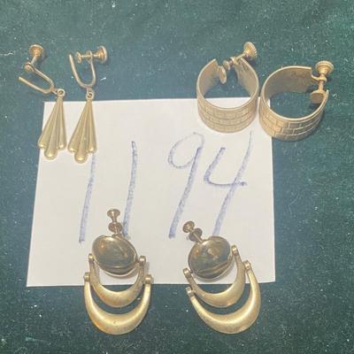 Vintage Clip On Earrings