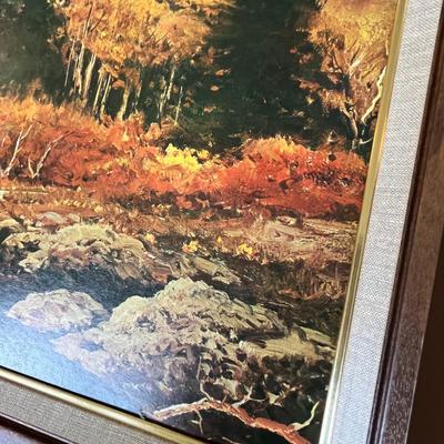 Large Mountain print w/ lamp