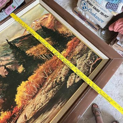 Large Mountain print w/ lamp
