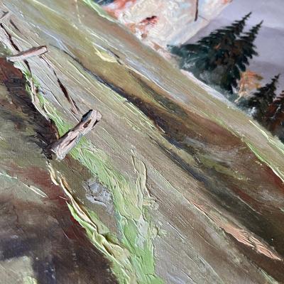 Church in the Mountains Oil Painting