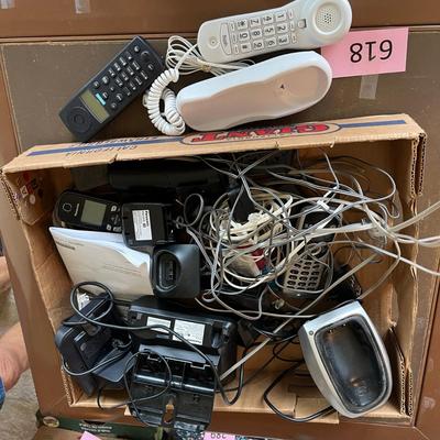 Box of land line phones