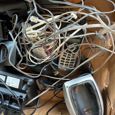 Box of land line phones