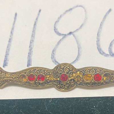 1940s Bar Pin Brooch