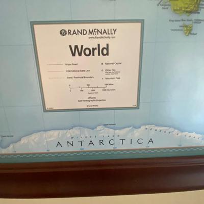 Framed World Map 35x53