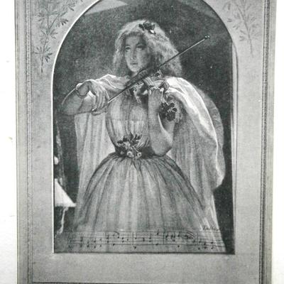 Art Card,- Girl with Violin