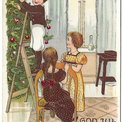 Foreign Christmas Card with Children