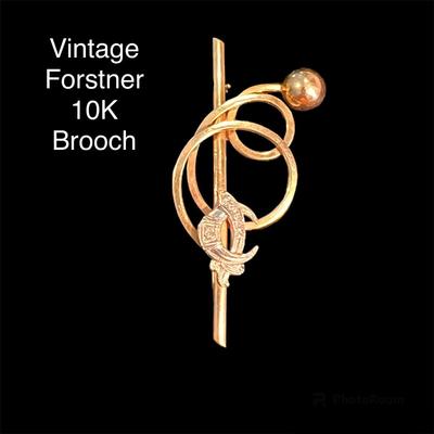 Vintage Forstner 10k Gold Brooch