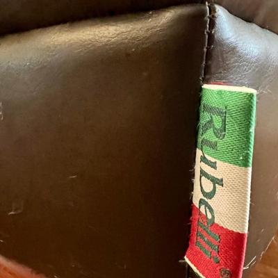 RUBELLI Italian Leather Chair & Ottoman *Read Details