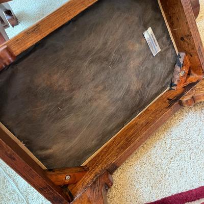 Floral Upholstered Footstool