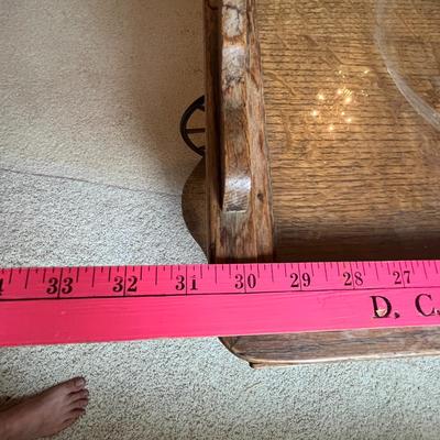 Tea/Bar Cart with Tray Rare oak!