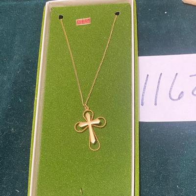 Vintage Gold Cross Necklace