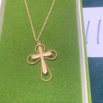 Vintage Gold Cross Necklace