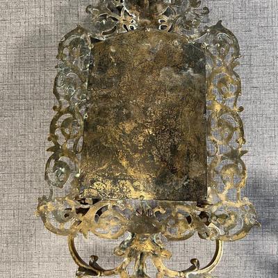 Solid Brass Mirror Candle Holder Sconces, Antique Greek God 