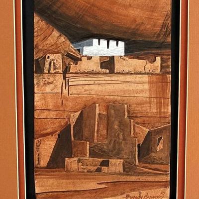  contemporary NAVAJO ARTIST BENSON HALWOOD HOME OF THE ANCIENT ONES