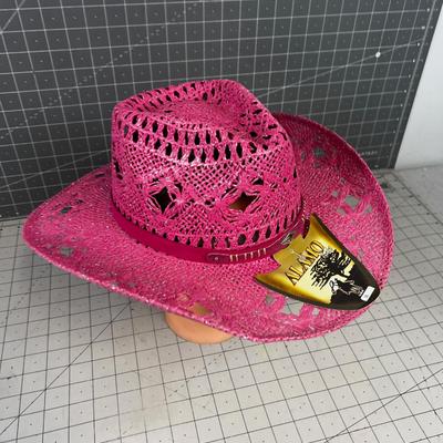 Pink Straw Hat 