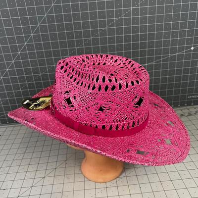 Pink Straw Hat 