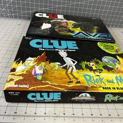 Trendy CLUE Games: Rick & Morty And Alien Vs. Predator 