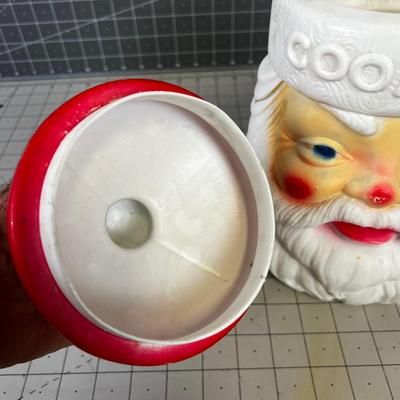 Blow Mold Santa Cookie Jar 