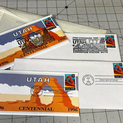 Utah Centennial Stamps - first day of issue