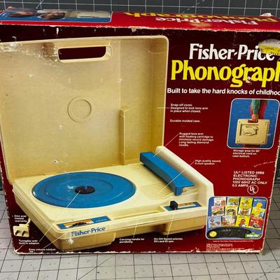 Fisher Price Phonograph VINTAGE, In Original Box