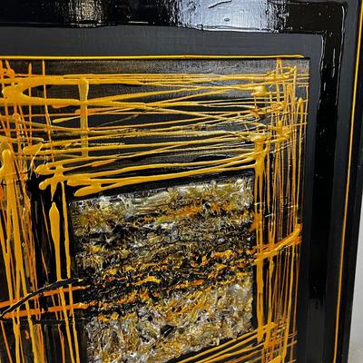 Julie Fesko Penman Dimensional ART - Gold and Black 2017 
