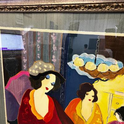 Large TARKAY COA Artist Proof! "CafÃ© Select" Serigraph on Paper Framed.