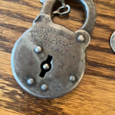 Rare CB & Q Rail Road Switch Lock + Unmarked padlock