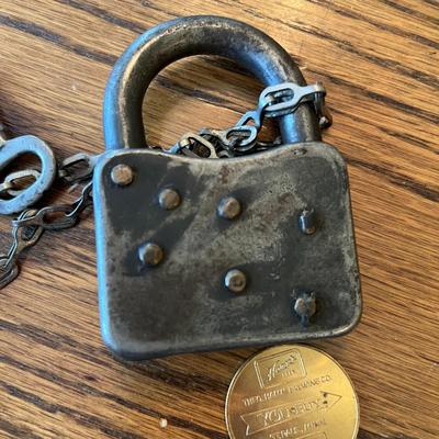 Rare CB & Q Rail Road Switch Lock + Unmarked padlock